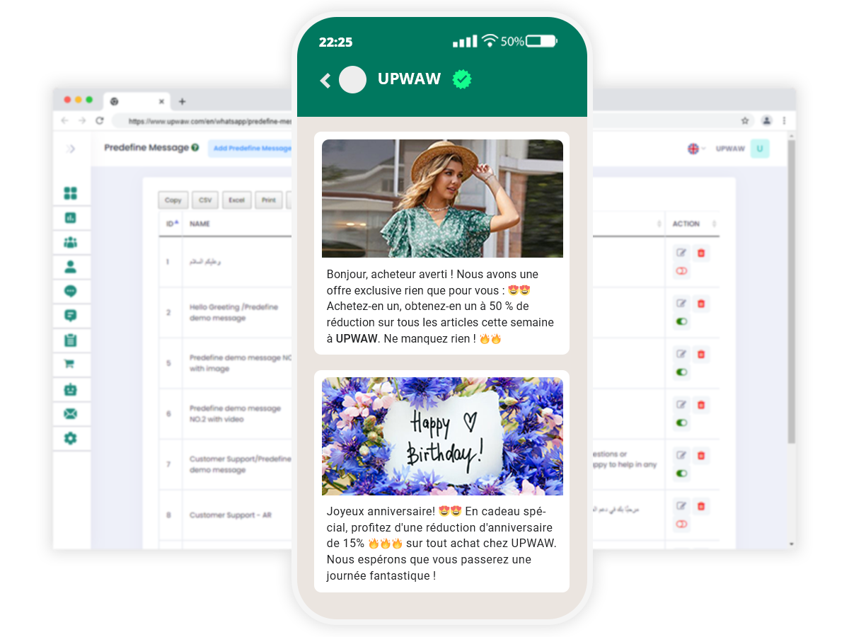 Messages WhatsApp prédéfinis ou réponses rapides